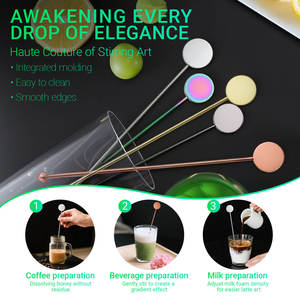 Pengocok minuman Spiral Bar Cocktail baja tahan karat pengaduk Cocktail tongkat pencampur susu teh kopi tongkat pencampur alat Bar - Product Image 3