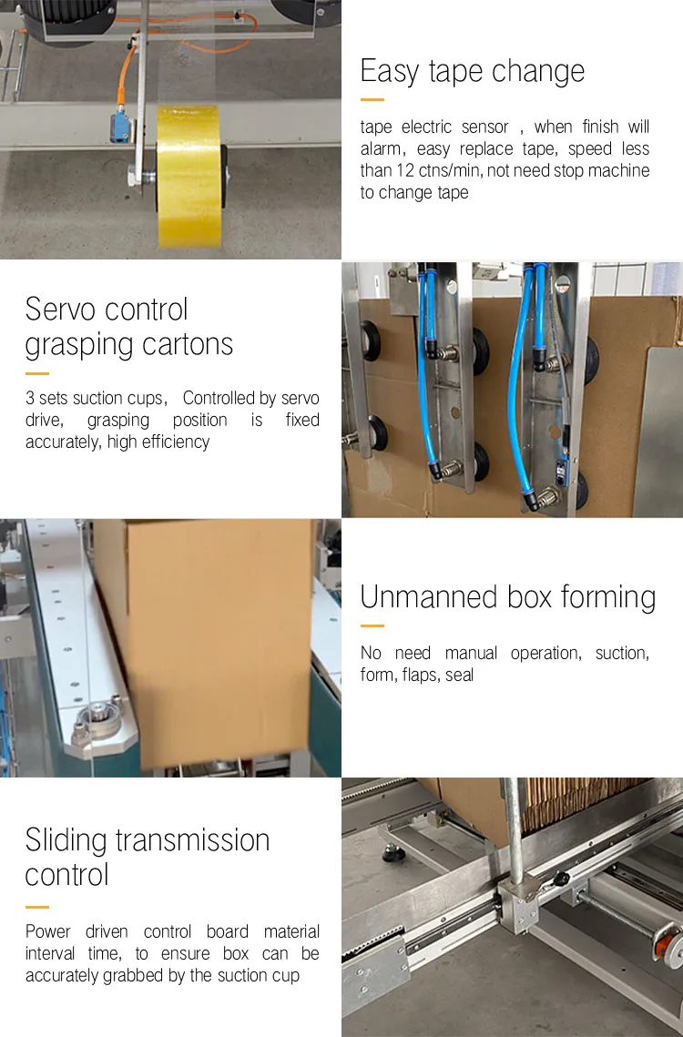 High Quality Grade Hot Sale Automatic Cardboard Box Carton Sealing Packing Forming Machine,Carton Case Erector