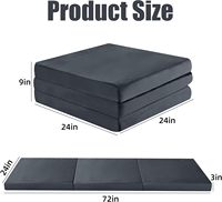 Matelas de camping moderne en aluminium pliable en trois parties, portable, imperméable, pour le voyage, le lit de camion, la tente