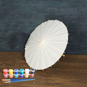 TX111 petit <span class=keywords><strong>dessin</strong></span> à la main <span class=keywords><strong>Parasol</strong></span> blanc bricolage peint chinois blanc papier parapluies personnalisé papier huilé parapluie - Product Image 3