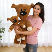 Oreiller en peluche ours en peluche super doux en coton PP, coussin de dossier pour tête de lit de dortoir, anti-stress, personnalisable pour étudiant