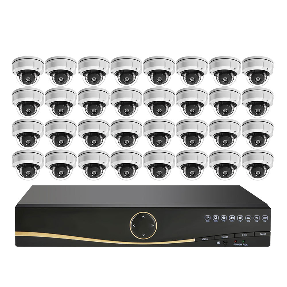 Surveillance CCTV NVR Système 32 Canaux de Caméra De Sécurité À Domicile Systèmes 32CH 5MP H265 + Caméra Dôme PoE Kit Soutien