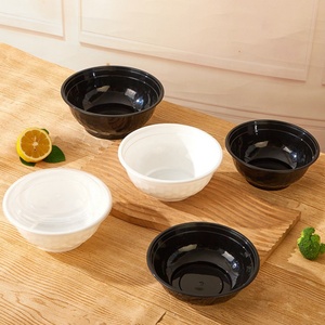 Bols en plastique anti-fuite en vrac avec couvercles – Contenants jetables robustes, écologiques, biodégradables et compatibles micro-ondes pour la préparation de repas chauds - Product Image 5