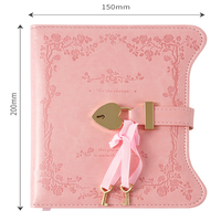 Nouveauté : Carnet compact Kawaii imprimé B6 en PU avec impression numérique, bloc-notes verrouillable, journal intime avec cadenas cœur/étoile, carnet de mémos et de coordonnées