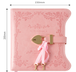 Nuevo Cuaderno Compacto Kawaii con Estampado B6, Impresión Digital en PU, con Candado, Diseño de Corazón/Estrella, Diario, Libreta de Notas, Libreta de Direcciones - Product Image 5