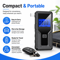 Testeur d'alcoolémie portable avec écran numérique, analyseur d'alcoolémie rechargeable par USB avec embout, haute précision