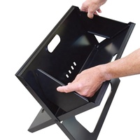 Barbecues au charbon de bois pliables de haute qualité, luxueux, entièrement en acier inoxydable, en forme de X, pour une utilisation à la maison et en extérieur