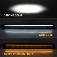 Barra de Luz LED Todoterreno con Certificación ECE E-MARK, 24V 12V, 42 Pulgadas, Foco Oculto para Parrilla, para Jeep Wrangler, SUV, Luz de Trabajo para Techo