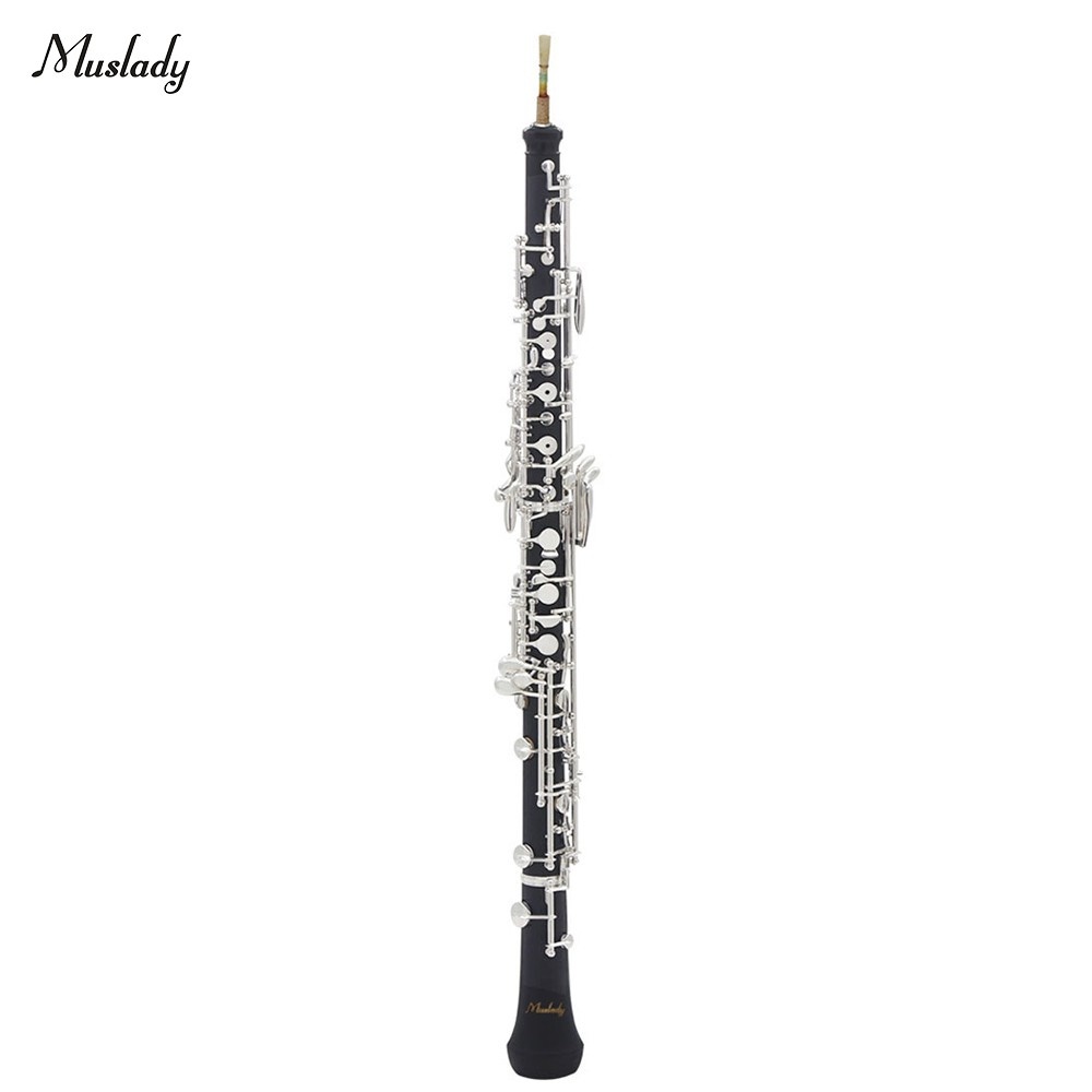 Muslady Professional C Key Oboe with Silver Plated Keys & Leather