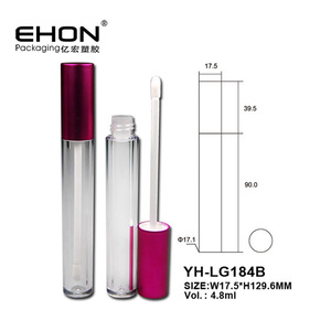 Hot Style Premium PETG Lip Gloss Containers Custom Logo Empty Tube Packaging <b>Screw</b> Cap <b>Flat</b> Pattern Screen Printing Surface - Product Image 2