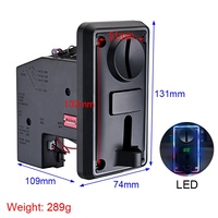 Sélecteur de pièces de monnaie S-802D avec éclairage LED coloré, accepteur de pièces de haute précision avec processeur pour machines de jeu et distributeurs automatiques