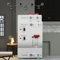 ATS Cb 2P 63A Satu Fasa PC Saklar Transfer Otomatis Daya Ganda Kapasitas Pemutusan 6kA Penggunaan Rumah Tangga Generator Milidetik