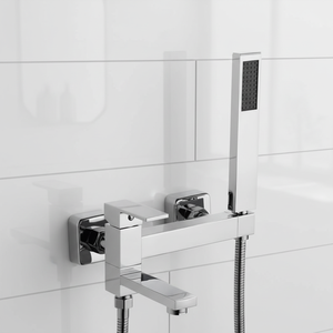 Tidgiugno raccordi per vasca da bagno <span class=keywords><strong>a</strong></span> parete <span class=keywords><strong>rubinetto</strong></span> per doccia monocomando Set doccia in ottone cromato miscelatore per vasca con doccetta - Product Image 3