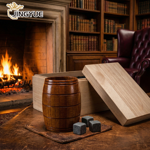 Bicchiere da whisky <span class=keywords><strong>in</strong></span> legno carbonizzato a forma di botte retrò per home bar, con pietre, <span class=keywords><strong>in</strong></span> confezione regalo, per birra, <span class=keywords><strong>caffè</strong></span>, tè - Product Image 5