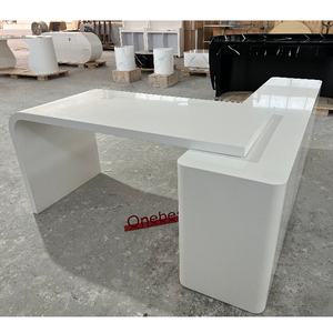 Juego de Muebles de Oficina Móviles en Oferta <span class=keywords><strong>2026</strong></span>, Escritorio Gerencial de Corian, Mesa de Oficina Ejecutiva, Color Blanco - Product Image 3