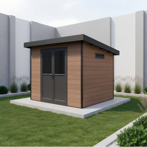 Abri de jardin modulaire EASYGREEN <span class=keywords><strong>en</strong></span> bois série <span class=keywords><strong>D</strong></span>, panneaux sandwich WPC, atelier extérieur moderne <span class=keywords><strong>en</strong></span> acier, villa, école - Product Image 1