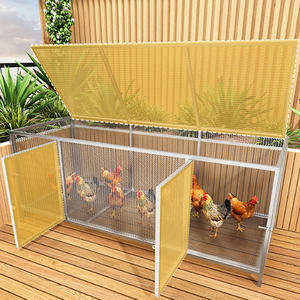 Büyük boy Metal örgü güvercin Coop ev kuş kafesi bıldırcın ördek tavşan papağan tavuk Aviary ev için - Product Image 4