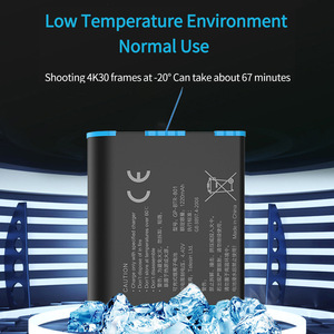 Batterie Telesin compatible avec <span class=keywords><strong>GoPro</strong></span> <span class=keywords><strong>Hero8</strong></span>/7, entièrement décodée, sans pop-up, grande capacité, batterie <span class=keywords><strong>GoPro</strong></span> 5/6 - Product Image 3