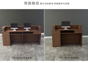 Petit bureau <span class=keywords><strong>de</strong></span> réception en bois <span class=keywords><strong>de</strong></span> 80cm bon marché Comptoir <span class=keywords><strong>de</strong></span> réception Design <span class=keywords><strong>de</strong></span> réception avec mur arrière - Product Image 6