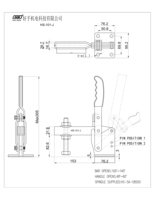 Pinces à genouillère à poignée verticale HS-101-J mêmes que Des 267-U force U bar Base de bride Grande pince à genouillère verticale avec galvanisé