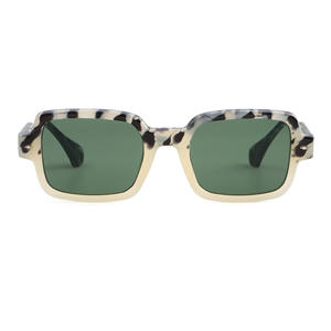 Lunettes <span class=keywords><strong>de</strong></span> soleil carrées vintage <span class=keywords><strong>de</strong></span> haute qualité à monture avec logo personnalisé Lunettes <span class=keywords><strong>de</strong></span> soleil <span class=keywords><strong>en</strong></span> métal pour femmes et hommes - Product Image 3