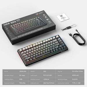 Clavier mécanique ONIKUMA G83 à trois modes, clavier de jeu pour ordinateur RGB à commutation à chaud, clavier sans fil 83 touches - Product Image 6
