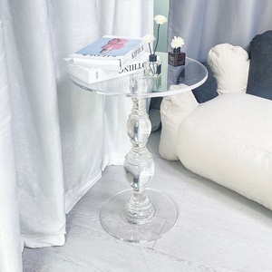 Table d'appoint en acrylique transparent, luxe léger, mobilier minimaliste pour la maison, pour tout endroit - Product Image 3