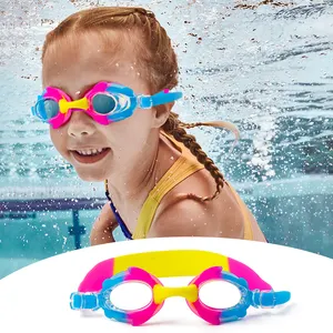 Sapanlar çocuk karikatür kızlar unisex funes sızdırmaz renkli çocuklar yüzme gözlükleri su geçirmez