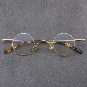 超軽量ニッチパンク小フレーム光学メガネマット非磁性ステンレス鋼芸術的深セン男性女性パーソナリティ - Product Image 3