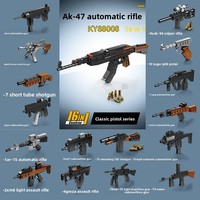 Mainan Blok Bangunan Tema Hewan dari Plastik ABS dengan Puzzle Model Ayam Penghisap dan Pistol