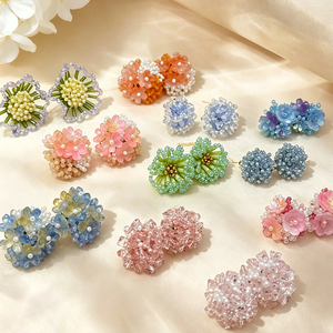 Pendientes de Moda MusesJewels, Diseño de Flor Colorida, Acero Inoxidable, Hechos a Mano para <span class=keywords><strong>Chicas</strong></span> - Product Image 2