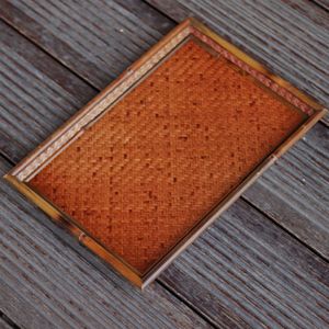 Bamboo Serving <b>Tray</b> Rectangular <b>Large</b> Handmade Tea <b>Tray</b> For Tea Room Fruit Storage - Product Image 1