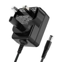 Adaptateur d'alimentation ESann avec prise britannique, AC 100-240V DC 12V 1A 12W, prise DC 5,5x2,5mm pour éclairage LED