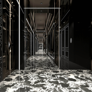 Modern 800x800mm Black White Luxury Marble Porcelain Polished Glazed Tiles Livingroom Decoration Porcelain Floor Tile - Product Image 2