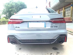 XLstyling Bodykit Conversion de voiture pour <span class=keywords><strong>AUDI</strong></span> <span class=keywords><strong>A6</strong></span> C8 2019-<span class=keywords><strong>2023</strong></span> Pare-chocs <span class=keywords><strong>avant</strong></span> Pare-chocs arrière avec tuyaux d'échappement Jupes latérales - Product Image 4