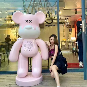 大型暴力熊毛绒装饰时尚卡通雕塑模型商场奶茶店入口客厅 - Product Image 3