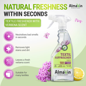 AlmaWin Custom 1, Revitalizador Textil y Quitamanchas para Tapicería y Alfombras en Aerosol, 500ml, Detergente Vegano Orgánico - Product Image 3