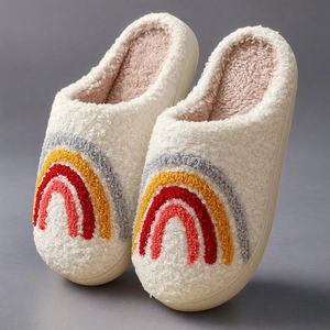 Yl-25167 Pantoufles d'hiver en peluche personnalisables pour femmes et hommes - Chaussons chauds et douillets pour la maison Odm/oem - Product Image 4