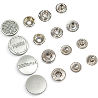 Botones a Presión para Bolsos y Accesorios de Ropa, 11mm 12mm, Aleación de Zinc, Sin Níquel, Logotipo Personalizado, 4 Partes, Base Plana, Redondos, Colores Personalizados