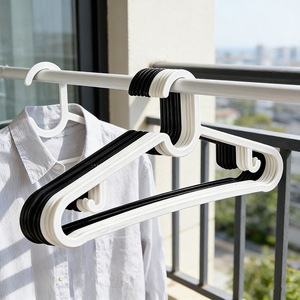 <b>Plastic</b> clothes hanger, wardrobe storage, household clothes hanging and drying, adult and children's non-slip dormitory - Product Image 1