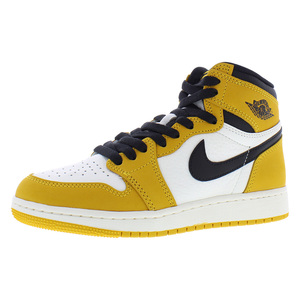 Zapatillas de baloncesto Nike Air Jordan 1 Retro High de cuero original GS Yellow Ochre Black Sail - Product Image 1