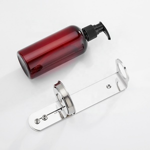 Hf Treo Tường Màu Bạc Thép Không Gỉ 300Ml-350Ml Spa Dầu Gội Xà Phòng Giữ Chai Kệ Tắm Lotion Dispenser Khung - Product Image 6