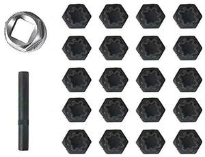 Écrous de verrouillage de roue de véhicule, 22 pièces, jeu d'outils clés <span class=keywords><strong>pour</strong></span> Audi <span class=keywords><strong>antivol</strong></span>, démontage principal de la jante de roue <span class=keywords><strong>pour</strong></span> BMW - Product Image 5