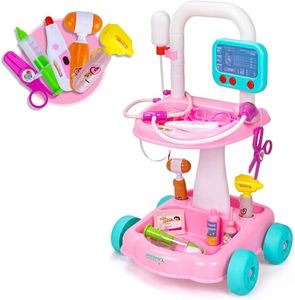 <b>Doctor</b> Cart Kit Kids 3 4 5, Medical Play <b>Set</b> Realistic With Lights Toddlers Toys for Boys Girls - Product Image 1