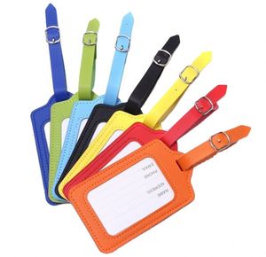 Étiquette de bagage en cuir PU coloré, pendentif pour sac à main, étiquette nominative pour bagages, fabriquée en usine BSCI - Product Image 1
