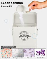 Récipient distributeur de détergent à lessive en poudre Porte-distributeur de savon à lessive en métal avec cuillère et couvercle
