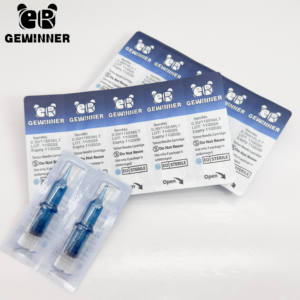 เข็มสักคิ้วแบบใช้แล้วทิ้ง Gewinner 20 ชิ้น ผลิตจากสแตนเลส 316 รุ่น 1201RL หัวแหลมยาว 0.35 มม. สำหรับสักคิ้วถาวร 100% - Product Image 5