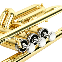 JINBAO Gold Plated Bb Tone Brass Trumpet Complete Accessories Set Wind for Beginner First Instrument Choice
