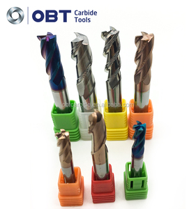 Cortador CNC de herramientas de tungsteno, brocas de enrutador de recubrimiento colorido de carburo, fresadora de alto pulido para aluminio, 3 extremo de flauta - Product Image 5