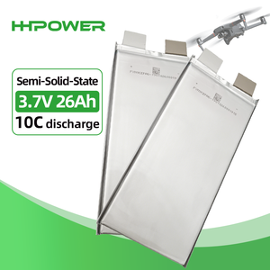 Batterie <span class=keywords><strong>à</strong></span> semi-conducteurs HHPOWER 3.7V 26Ah, haute densité énergétique 310Wh/kg, cellule souple <span class=keywords><strong>à</strong></span> décharge rapide 10C, 1000 cycles, pour drone, UAV, VTOL - Product Image 1